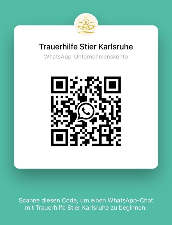 Bild eines QR-Codes, über den man per Whatsapp in Kontakt treten kann.